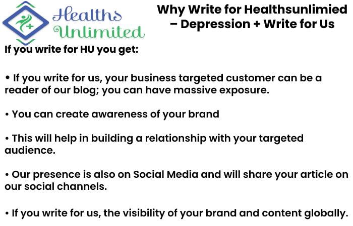 Why Write for Healthsunlimited – Depression + Write for Us
