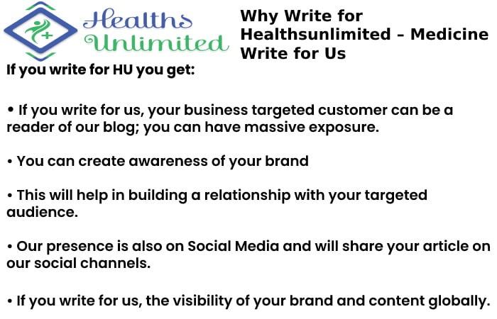 Why to Write for Healthsunlimited – Medicine Write for Us