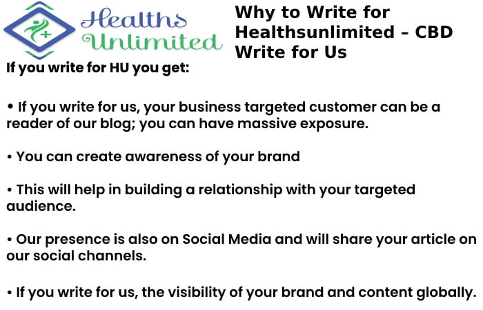 Why to Write for Healthsunlimited – CBD Write for Us