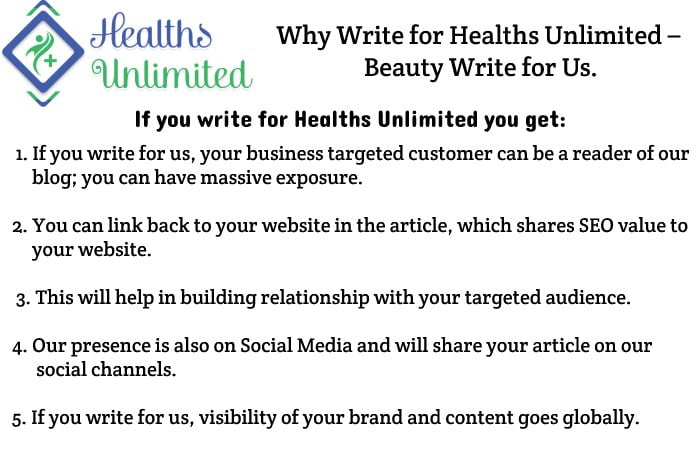 Why Write for Healths Unlimited –  Beauty Write for Us.
