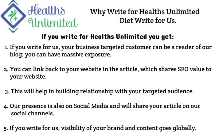 Why Write for Healths Unlimited –  Diet Write for Us.