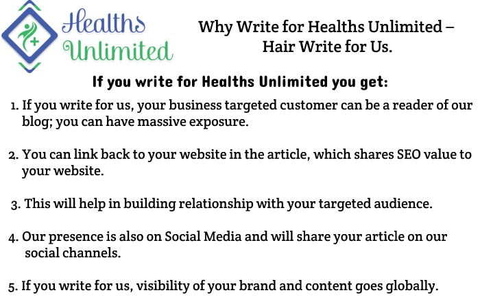 Why Write for Healths Unlimited –  Hair Write for Us.